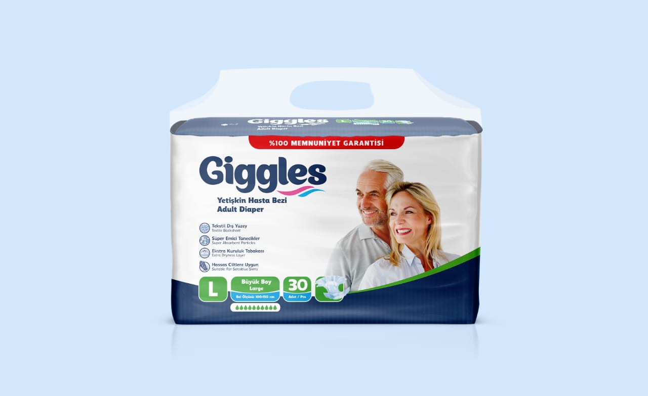 GIGGLES ADULT DIAPERS LARGE P30