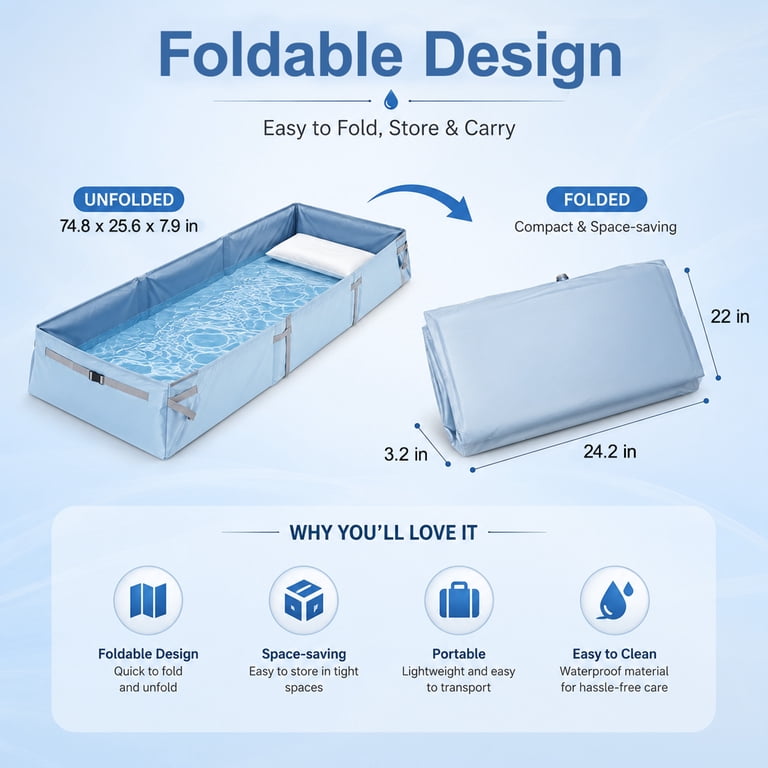 Foldable shower mattress