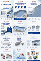 Foldable shower mattress